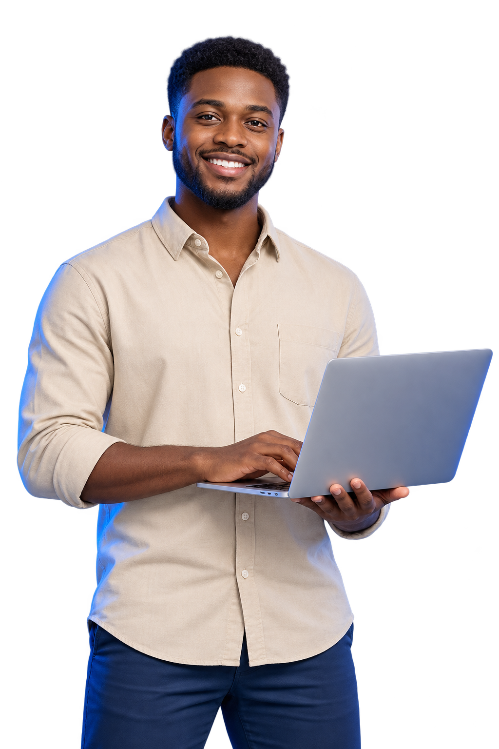 Professional working on a laptop